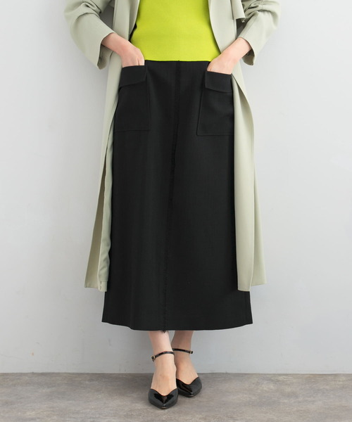 URBAN RESEARCH ROSSO WOMEN(アーバンリサーチ ロッソ)の「リネンライクポケットストレートスカート(スカート・レディース・グリーン系その他/ベージュ/ブラック・36/38)」の17枚目の写真