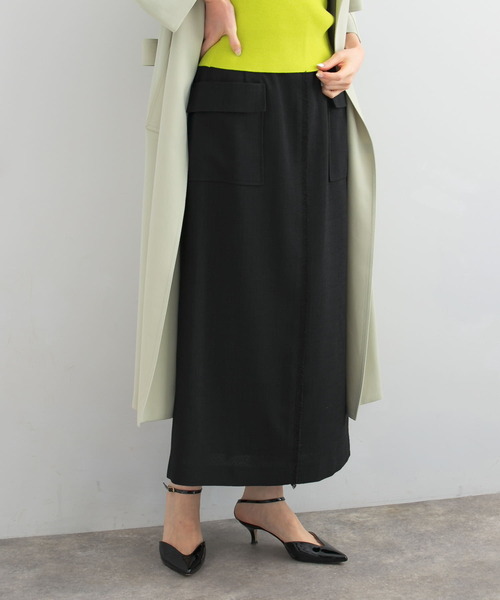 URBAN RESEARCH ROSSO WOMEN(アーバンリサーチ ロッソ)の「リネンライクポケットストレートスカート(スカート・レディース・グリーン系その他/ベージュ/ブラック・36/38)」の18枚目の写真