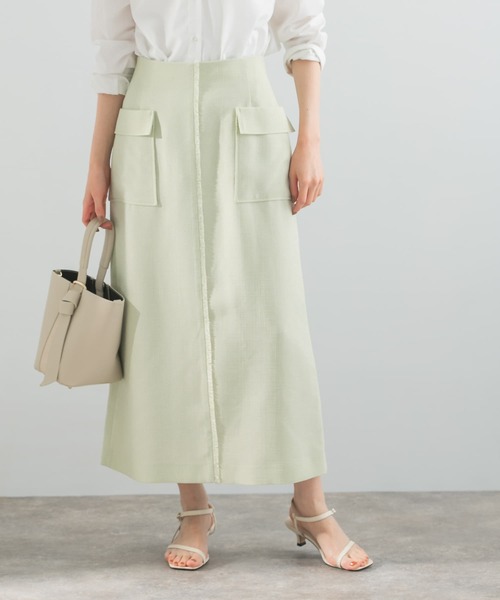 URBAN RESEARCH ROSSO WOMEN(アーバンリサーチ ロッソ)の「リネンライクポケットストレートスカート(スカート・レディース・グリーン系その他/ベージュ/ブラック・36/38)」の19枚目の写真