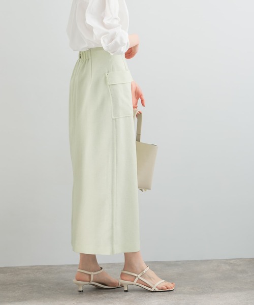 URBAN RESEARCH ROSSO WOMEN(アーバンリサーチ ロッソ)の「リネンライクポケットストレートスカート(スカート・レディース・グリーン系その他/ベージュ/ブラック・36/38)」の20枚目の写真