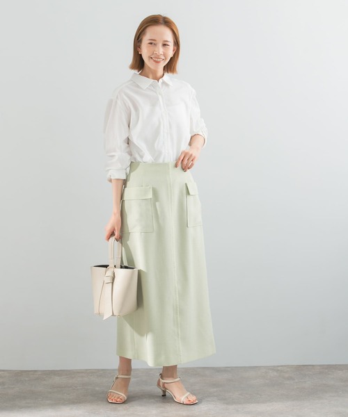 URBAN RESEARCH ROSSO WOMEN(アーバンリサーチ ロッソ)の「リネンライクポケットストレートスカート(スカート・レディース・グリーン系その他/ベージュ/ブラック・36/38)」の22枚目の写真