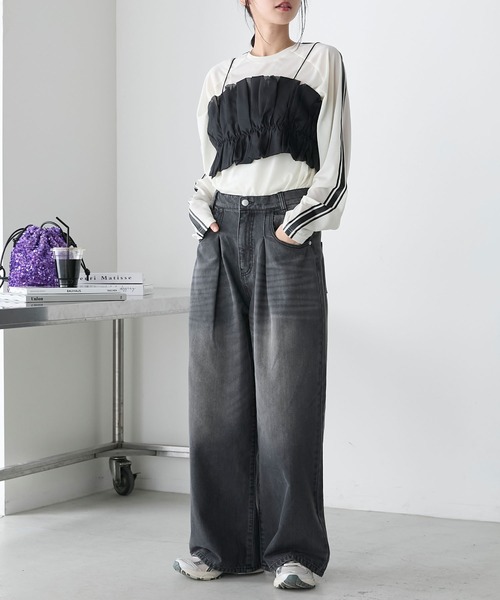 はる FREAK'S STORE/裾シアーフロッキーフリル切り替えトップス【限定