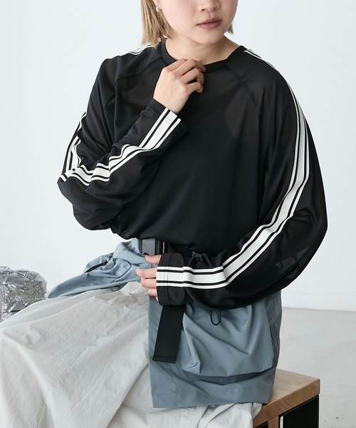 forksy.】シアーラインルーズロンT（Tシャツ/カットソー）｜forksy