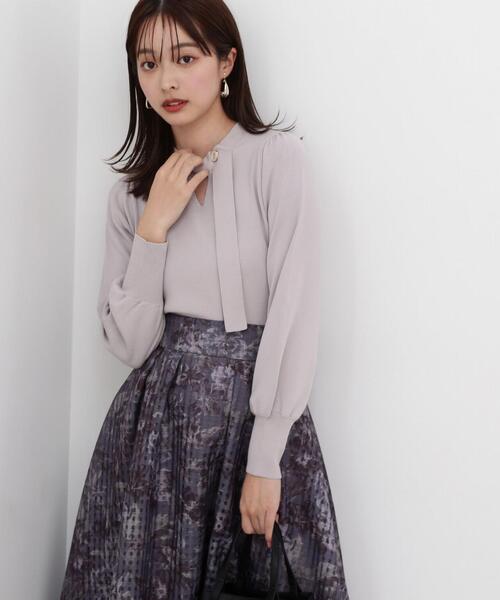 PROPORTION BODY DRESSING(プロポーションボディドレッシング)の「チョーカーニット / 1214170300(ニット/セーター・レディース・ホワイト/ピンク/グレー・SMALL/MEDIUM)」の1枚目の写真