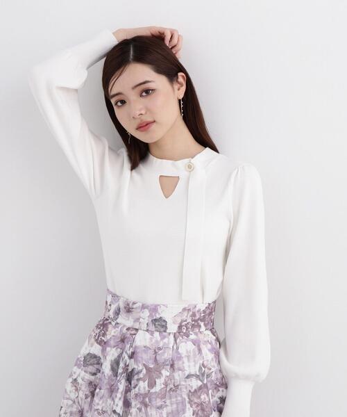 PROPORTION BODY DRESSING(プロポーションボディドレッシング)の「チョーカーニット / 1214170300(ニット/セーター・レディース・ホワイト/ピンク/グレー・SMALL/MEDIUM)」の2枚目の写真