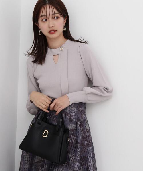 PROPORTION BODY DRESSING(プロポーションボディドレッシング)の「チョーカーニット / 1214170300(ニット/セーター・レディース・ホワイト/ピンク/グレー・SMALL/MEDIUM)」の5枚目の写真