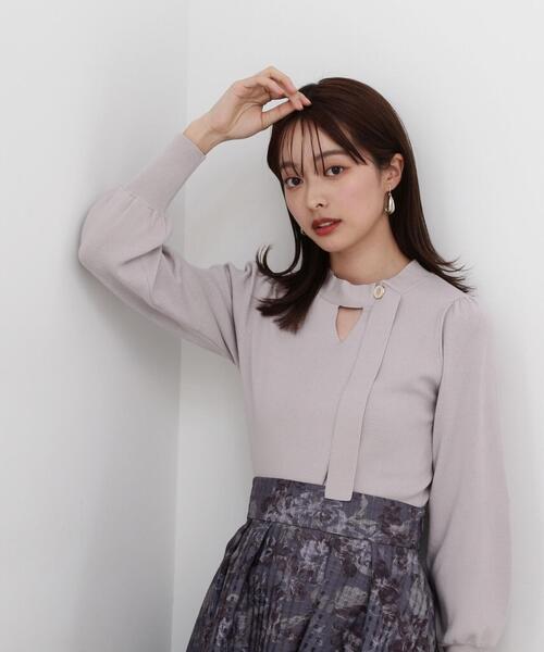 PROPORTION BODY DRESSING(プロポーションボディドレッシング)の「チョーカーニット / 1214170300(ニット/セーター・レディース・ホワイト/ピンク/グレー・SMALL/MEDIUM)」の6枚目の写真