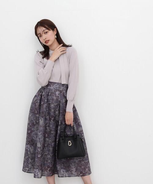 PROPORTION BODY DRESSING(プロポーションボディドレッシング)の「チョーカーニット / 1214170300(ニット/セーター・レディース・ホワイト/ピンク/グレー・SMALL/MEDIUM)」の7枚目の写真