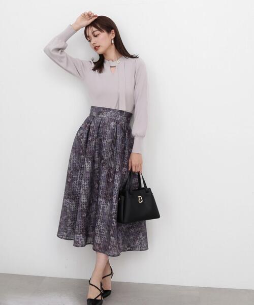 PROPORTION BODY DRESSING(プロポーションボディドレッシング)の「チョーカーニット / 1214170300(ニット/セーター・レディース・ホワイト/ピンク/グレー・SMALL/MEDIUM)」の8枚目の写真