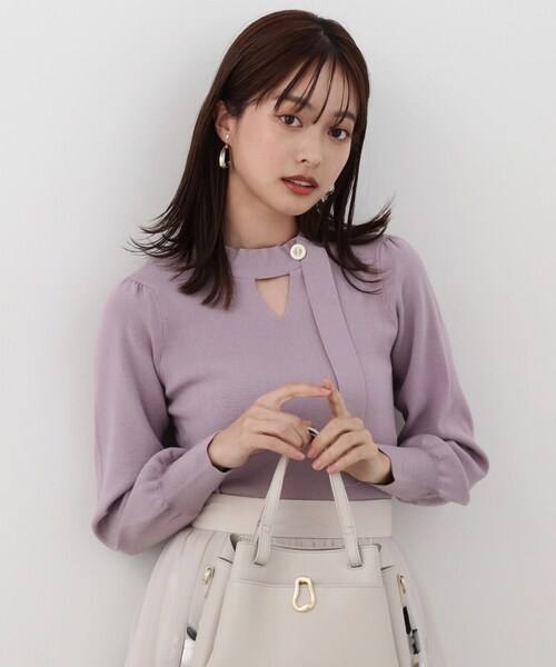 PROPORTION BODY DRESSING(プロポーションボディドレッシング)の「チョーカーニット / 1214170300(ニット/セーター・レディース・ホワイト/ピンク/グレー・SMALL/MEDIUM)」の18枚目の写真