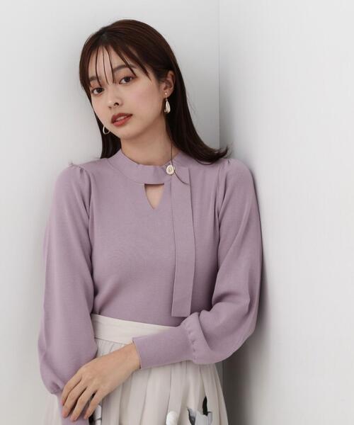PROPORTION BODY DRESSING(プロポーションボディドレッシング)の「チョーカーニット / 1214170300(ニット/セーター・レディース・ホワイト/ピンク/グレー・SMALL/MEDIUM)」の19枚目の写真