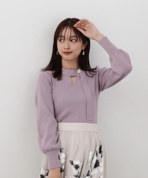 PROPORTION BODY DRESSING(プロポーションボディドレッシング)の「チョーカーニット / 1214170300(ニット/セーター・レディース・ホワイト/ピンク/グレー・SMALL/MEDIUM)」の20枚目の写真