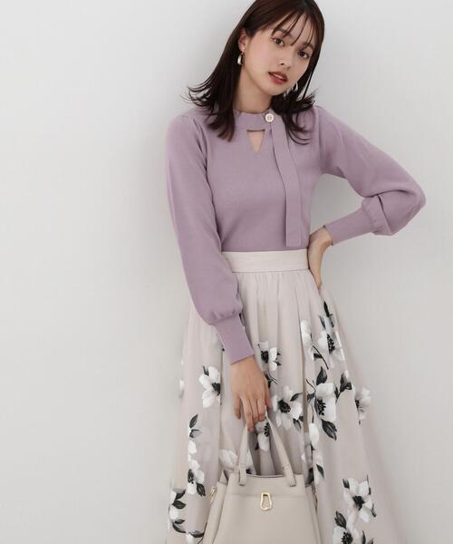 PROPORTION BODY DRESSING(プロポーションボディドレッシング)の「チョーカーニット / 1214170300(ニット/セーター・レディース・ホワイト/ピンク/グレー・SMALL/MEDIUM)」の21枚目の写真
