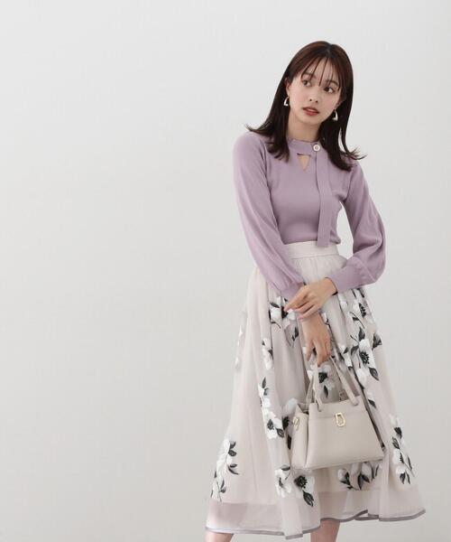 PROPORTION BODY DRESSING(プロポーションボディドレッシング)の「チョーカーニット / 1214170300(ニット/セーター・レディース・ホワイト/ピンク/グレー・SMALL/MEDIUM)」の22枚目の写真