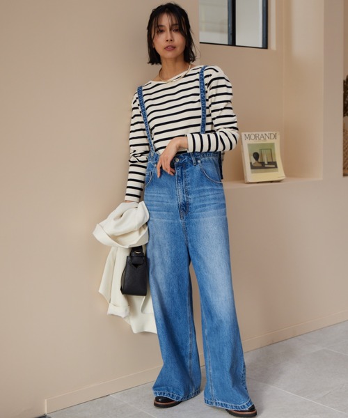 BARNYARDSTORM(バンヤードストーム)の「BARNYARDSTORM / ボートネックプルオーバー(Tシャツ/カットソー・レディース・ホワイト/ホワイト×ブラック/ブラック×ホワイト・S/M)」の8枚目の写真