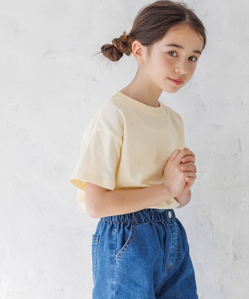 coca(coca)(コカ)の「キッズ ベーシックコットンTシャツ(Tシャツ/カットソー・キッズ・ライトブルー/ブルー/ブラウン/チャコール/ラベンダー/アイボリー・110/120/130/140)」の10枚目の写真