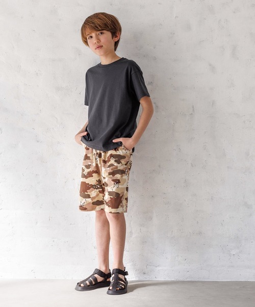 coca(coca)(コカ)の「キッズ ベーシックコットンTシャツ(Tシャツ/カットソー・キッズ・ライトブルー/ブルー/ブラウン/チャコール/ラベンダー/アイボリー・110/120/130/140)」の8枚目の写真