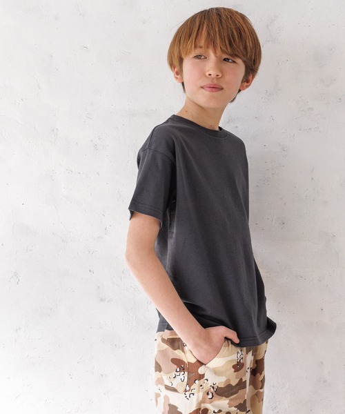 coca(coca)(コカ)の「キッズ ベーシックコットンTシャツ(Tシャツ/カットソー・キッズ・ライトブルー/ブルー/ブラウン/チャコール/ラベンダー/アイボリー・110/120/130/140)」の9枚目の写真