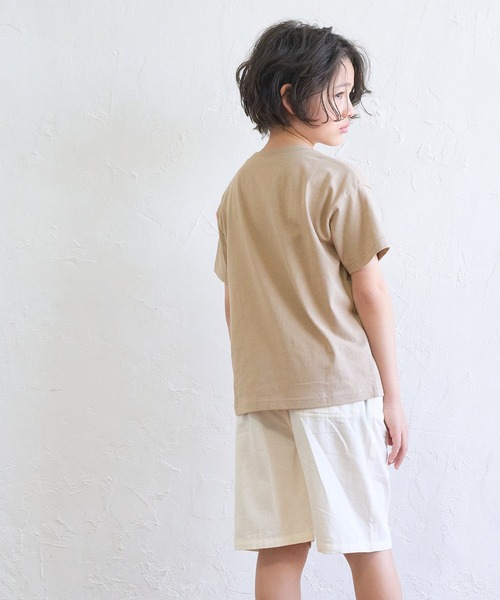 coca(coca)(コカ)の「キッズ ベーシックコットンTシャツ(Tシャツ/カットソー・キッズ・ライトブルー/ブルー/ブラウン/チャコール/ラベンダー/アイボリー・110/120/130/140)」の20枚目の写真