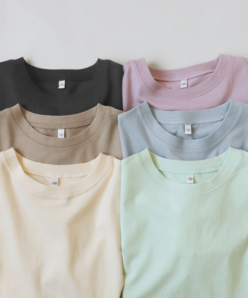 coca(coca)(コカ)の「キッズ ベーシックコットンTシャツ(Tシャツ/カットソー・キッズ・ライトブルー/ブルー/ブラウン/チャコール/ラベンダー/アイボリー・110/120/130/140)」の7枚目の写真
