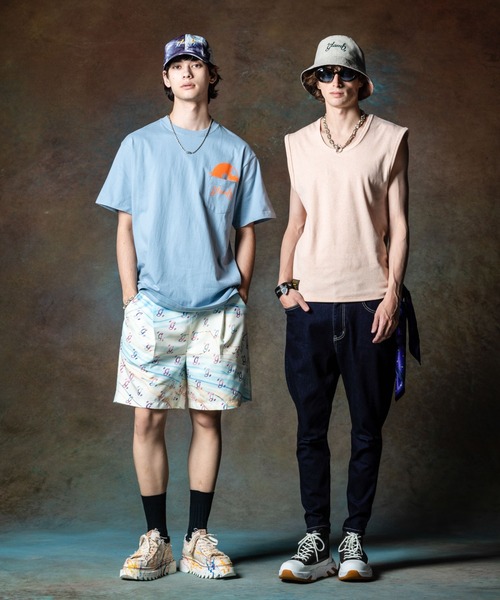 glamb（グラム）の「Vinyl Pocket T-Shirt / ヴァイナルポケットＴシャツ（Tシャツ/カットソー・メンズ・ホワイト/ブラック/ブルー・S/M/L）」の7枚目の写真