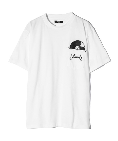 glamb（グラム）の「Vinyl Pocket T-Shirt / ヴァイナルポケットＴシャツ（Tシャツ/カットソー・メンズ・ホワイト/ブラック/ブルー・S/M/L）」の11枚目の写真