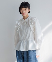 yuw | フリルハーネスペプラムブラウス　109137(Tシャツ/カットソー)