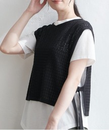 ikka | 透かし編みニットベストアンサンブル(アンサンブル)