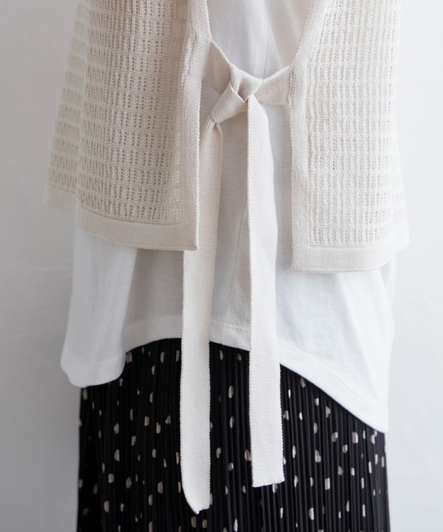 ikka（イッカ）の「透かし編みニットベストアンサンブル（アンサンブル・レディース・ベージュ/スカイブルー/ブラック・L/M/S）」の18枚目の写真