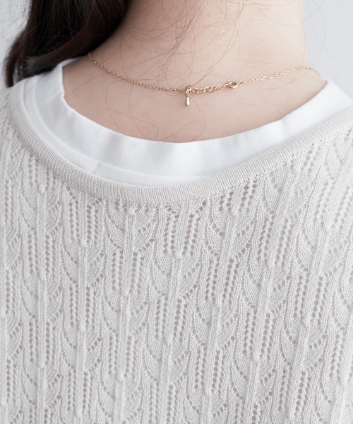 ikka（イッカ）の「透かし編みニットベストアンサンブル（アンサンブル・レディース・ベージュ/スカイブルー/ブラック・L/M/S）」の17枚目の写真