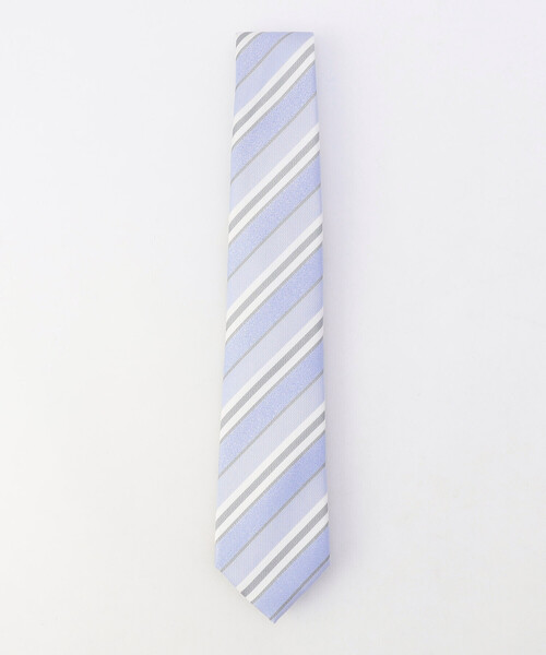COMME CA ISM（コムサイズム）の「【シルク100％】ダブルストライプ ネクタイ（ネクタイ・メンズ・グレー/サックスブルー/チャコール/ネイビー・FREE）」の7枚目の写真