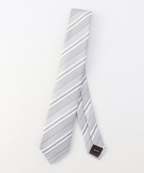 COMME CA ISM（コムサイズム）の「【シルク100％】ダブルストライプ ネクタイ（ネクタイ・メンズ・グレー/サックスブルー/チャコール/ネイビー・FREE）」の8枚目の写真