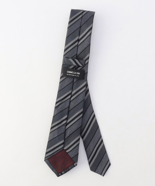 COMME CA ISM（コムサイズム）の「【シルク100％】ダブルストライプ ネクタイ（ネクタイ・メンズ・グレー/サックスブルー/チャコール/ネイビー・FREE）」の11枚目の写真
