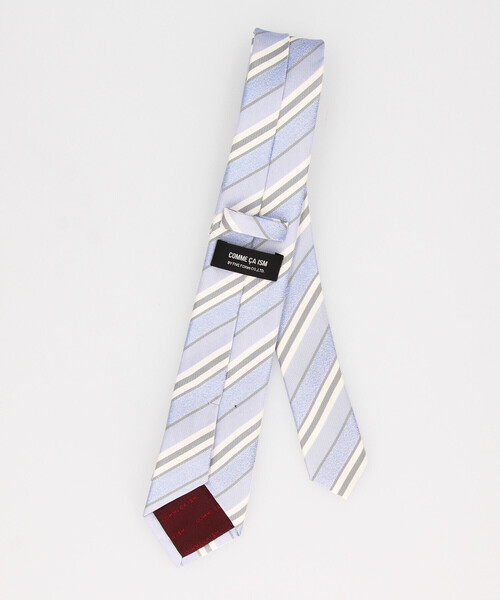 COMME CA ISM（コムサイズム）の「【シルク100％】ダブルストライプ ネクタイ（ネクタイ・メンズ・グレー/サックスブルー/チャコール/ネイビー・FREE）」の15枚目の写真