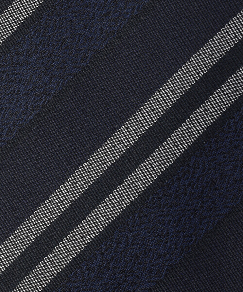 COMME CA ISM（コムサイズム）の「【シルク100％】ダブルストライプ ネクタイ（ネクタイ・メンズ・グレー/サックスブルー/チャコール/ネイビー・FREE）」の18枚目の写真