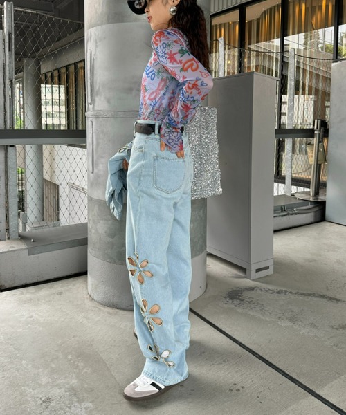 ≪新色追加≫【HELLO.SANFRANCISCO】ハンドペイントプリントシアーTEE