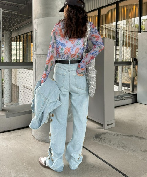 ≪新色追加≫【HELLO.SANFRANCISCO】ハンドペイントプリントシアーTEE