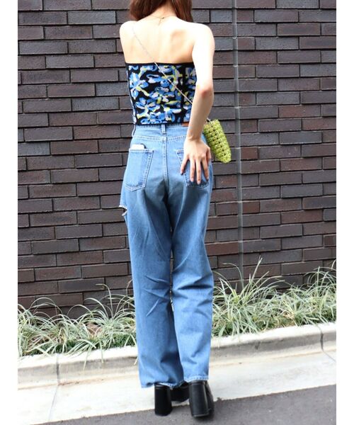 EVRIS（エヴリス）の「コルセットデザインジャガードビスチェ（チューブトップ・レディース・ホワイト/ブラック・FREE）」の19枚目の写真