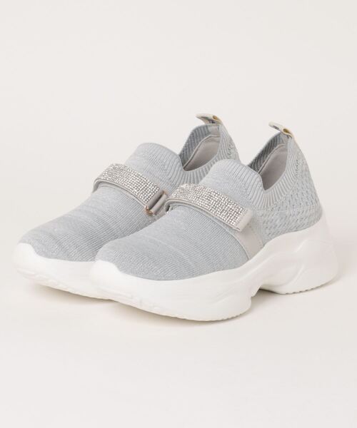 kitson（キットソン）の「【kitson】 軽量 厚底スリッポン（スニーカー・レディース・ブラック×ブラック/グレー/ベージュ・M/S/LL/L）」の3枚目の写真