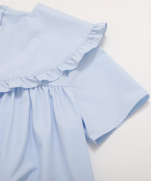 ラウンドフリル襟ティアードブラウス（シャツ/ブラウス）｜Fit more（フィットモア）