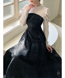 RESEXXY | チェックレイヤードフレアワンピース(ワンピース)