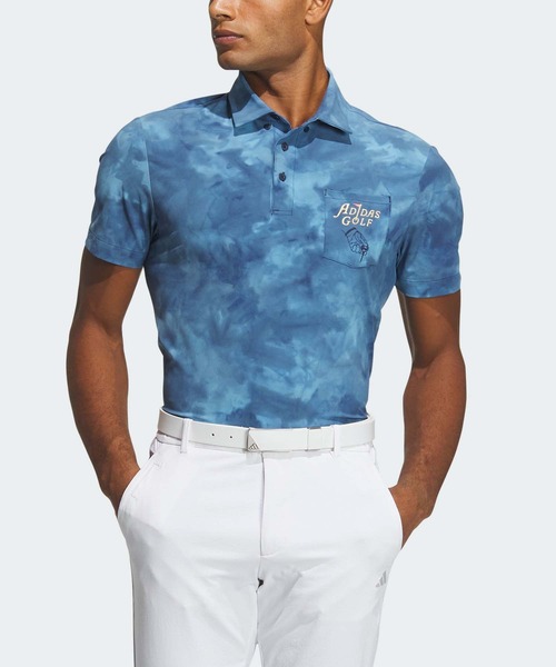 【セール】PLAYGREEN タイダイプリント ストレッチドライポロ【adidas Golf/アディダスゴルフ】（ポロシャツ）｜adidas（アディダス）