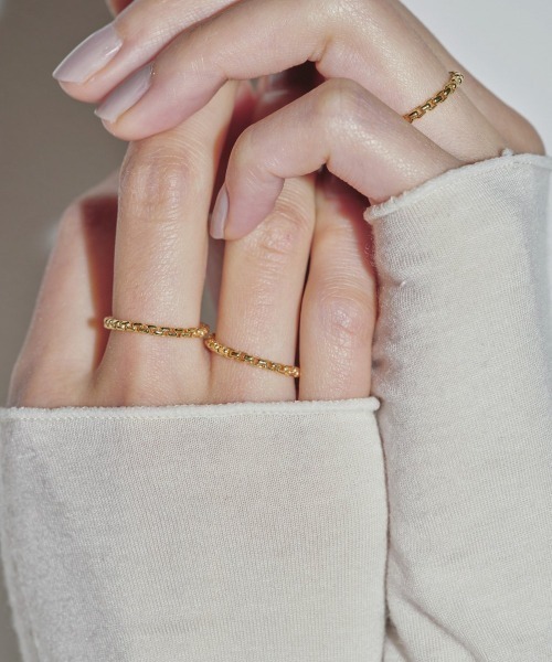 TODAYFUL（トゥデイフル）の「TODAYFUL　Chain Ring チェーンリング/12410908（リング・レディース・シルバー/ゴールド・9/11/13）」の4枚目の写真