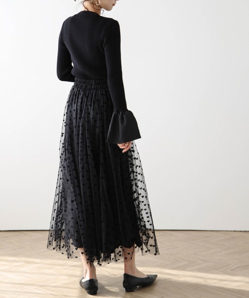 AMELY(エミリー)の「ドットチュールスカート(スカート・レディース・グレー/ブラック系その他/ブラック・フリー)」の11枚目の写真