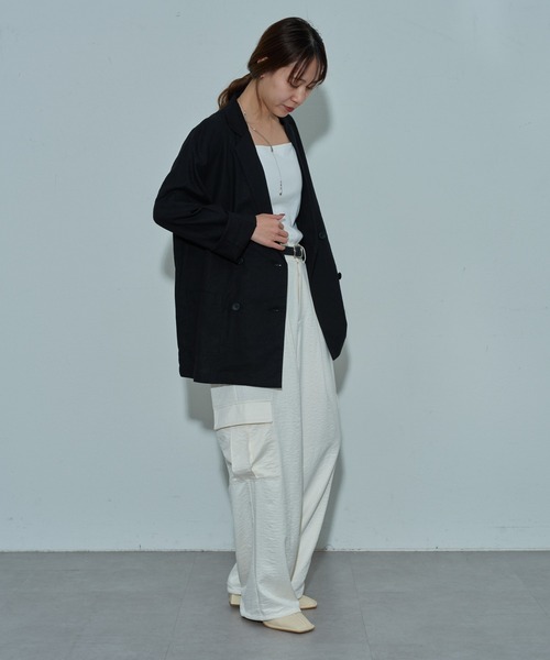 <TAM>マルチピオニー　ジャケット 　38 大きいサイズあり】2WAYハーフコートブルゾン / TEC EASY MELTON