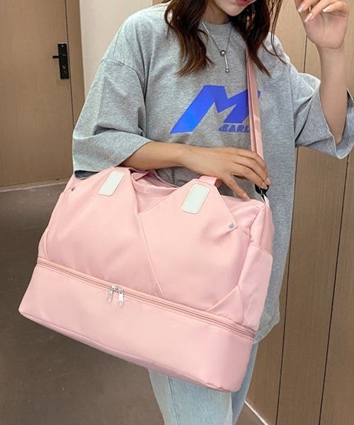Miniministore（ミニミニストア）の「ボストンバッグレディース大容量旅行カバン（ボストンバッグ・レディース・パープル/ラベンダー/ミント/ブラック/ブルー/ライトピンク・FREE）」の6枚目の写真