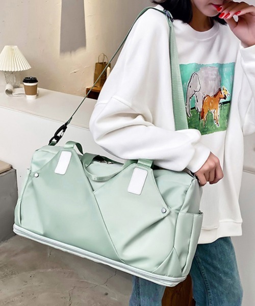 Miniministore（ミニミニストア）の「ボストンバッグレディース大容量旅行カバン（ボストンバッグ・レディース・パープル/ラベンダー/ミント/ブラック/ブルー/ライトピンク・FREE）」の3枚目の写真