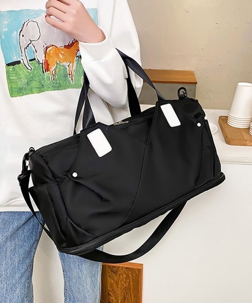 Miniministore（ミニミニストア）の「ボストンバッグレディース大容量旅行カバン（ボストンバッグ・レディース・パープル/ラベンダー/ミント/ブラック/ブルー/ライトピンク・FREE）」の7枚目の写真