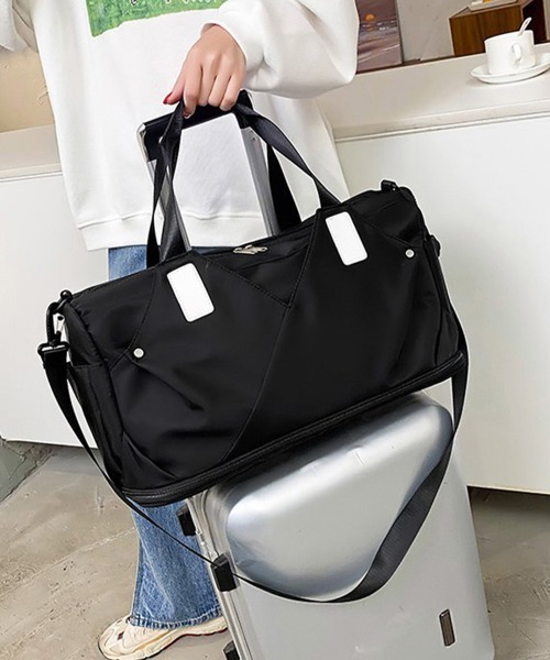 Miniministore（ミニミニストア）の「ボストンバッグレディース大容量旅行カバン（ボストンバッグ・レディース・パープル/ラベンダー/ミント/ブラック/ブルー/ライトピンク・FREE）」の8枚目の写真