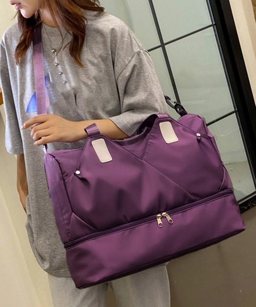 Miniministore（ミニミニストア）の「ボストンバッグレディース大容量旅行カバン（ボストンバッグ・レディース・パープル/ラベンダー/ミント/ブラック/ブルー/ライトピンク・FREE）」の12枚目の写真